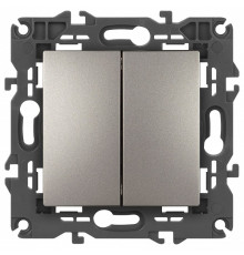 Переключатель двухклавишный без рамки Эра Эра Elegance 14-1106-16