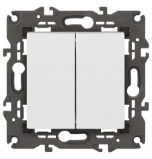 Переключатель перекрестный двухклавишный без рамки Эра Эра Elegance 14-1112-01М