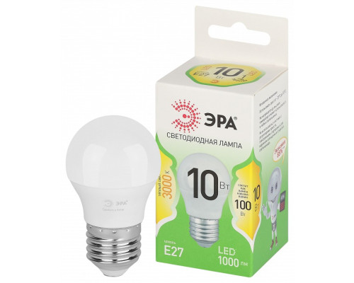 Лампа светодиодная Эра Green Line LED P45-10W-830-E27 GL