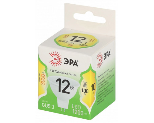 Лампа светодиодная Эра Green Line LED MR16-12W-830-GU5.3 GL