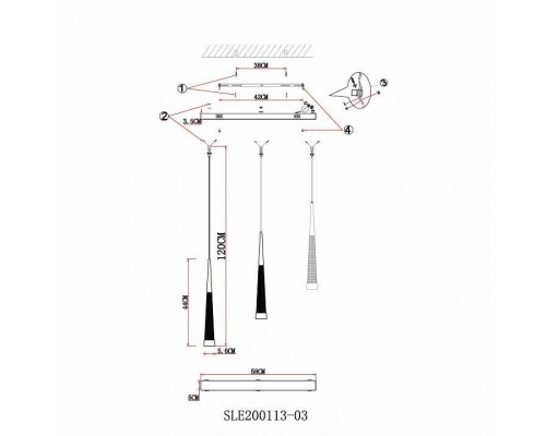 Подвесной светильник EVOLUCE Orpelo SLE200113-03