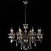 Подвесная люстра Eurosvet Elisha 3281/8 античная бронза прозрачный хрусталь Strotskis 3281/8