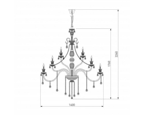 Потолочная люстра Bogate's Gabrielle 336 Strotskis
