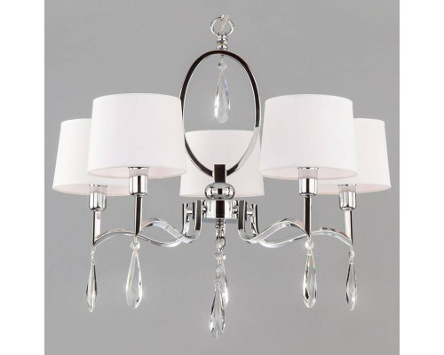 Подвесная люстра Eurosvet Madera 10093/5 хром/прозрачный хрусталь Strotskis