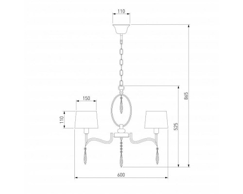 Подвесная люстра Eurosvet Madera 10093/5 хром/прозрачный хрусталь Strotskis
