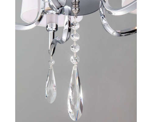 Подвесная люстра Eurosvet Madera 10093/5 хром/прозрачный хрусталь Strotskis