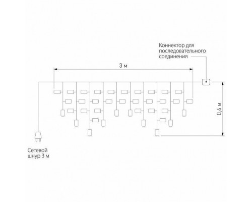 Бахрома световая Eurosvet 100-101 100-101 белый