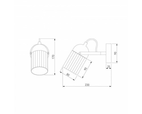 Бра Eurosvet Mars 20122/1 черный/золото