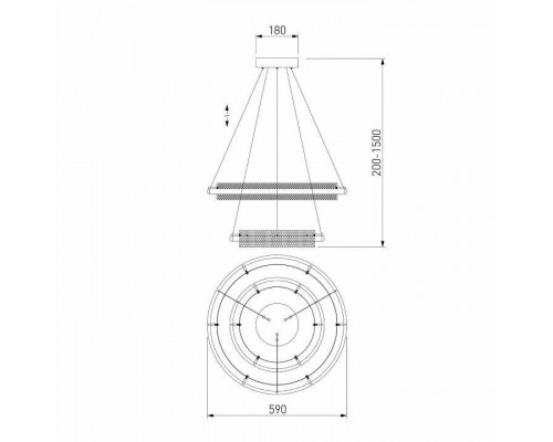 Подвесной светильник Eurosvet Imperio 90241/2 белый/ серебро Smart