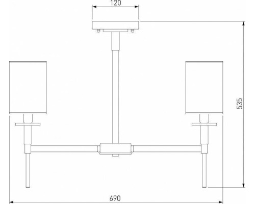 Люстра на штанге Eurosvet Brielle 60132/6 латунь