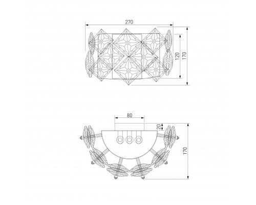 Накладной светильник Bogate's Rubis 371/3