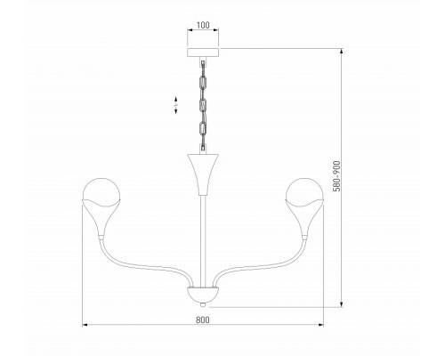 Подвесная люстра Eurosvet Calyx 60169/6 никель