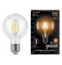 Лампа светодиодная Gauss LED Filament E27 6Вт 2700K 105802106