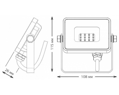 Настенно-потолочный прожектор Gauss Qplus 690511310