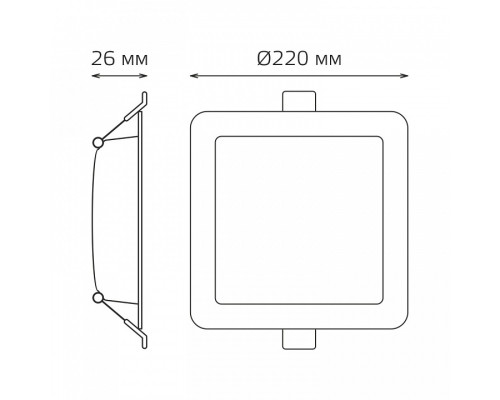 Встраиваемый светильник Gauss  9031520224