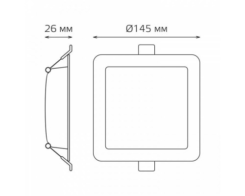 Встраиваемый светильник Gauss Elementary 998420212