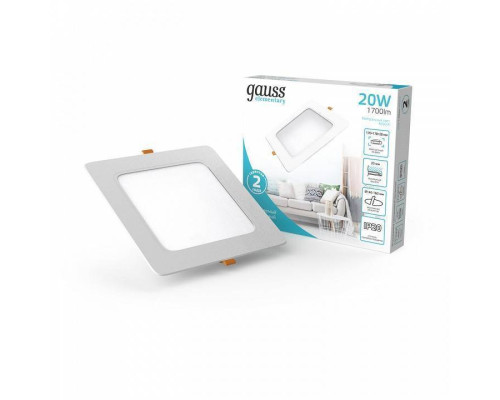 Встраиваемый светильник Gauss Elementary 998420218