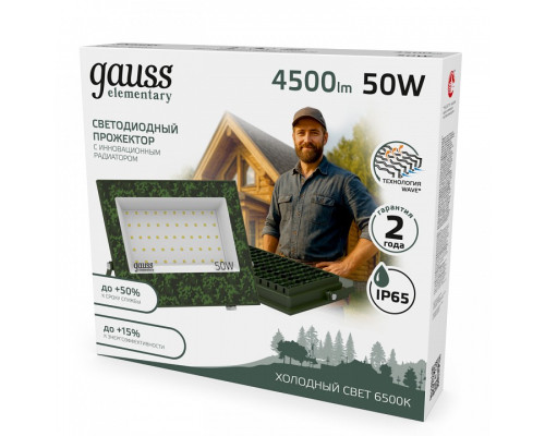 Настенно-потолочный прожектор Gauss  GFD004