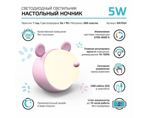 Настольная лампа-ночник Gauss Qplus NN7024