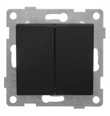 Выключатель двухклавишный без рамки Gusi Electric BRAVO С10В2-010