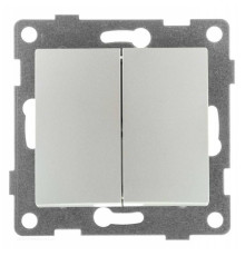Выключатель двухклавишный без рамки Gusi Electric BRAVO С10В2-028