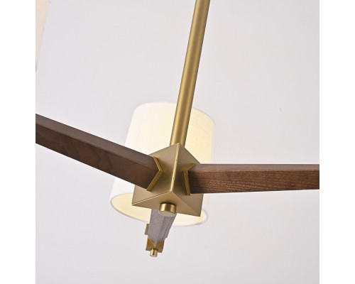 Люстра на штанге Imperiumloft Jorgenson White/Dark wood STAVRA01