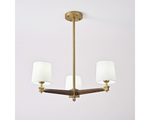 Люстра на штанге Imperiumloft Jorgenson White/Dark wood STAVRA01