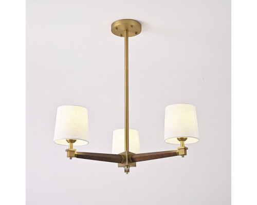 Люстра на штанге Imperiumloft Jorgenson White/Dark wood STAVRA01