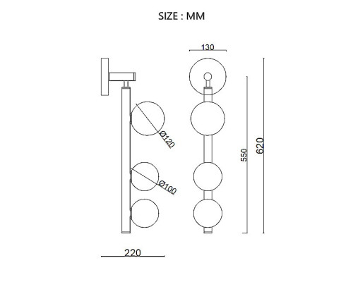 Бра Imperiumloft DOLL Gold DOLL01