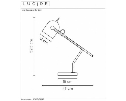 Настольная лампа Lucide Waylon 05627/01/30
