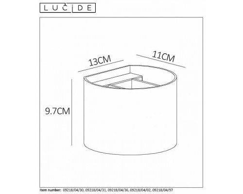 Накладной светильник Lucide Xio 09218/04/02