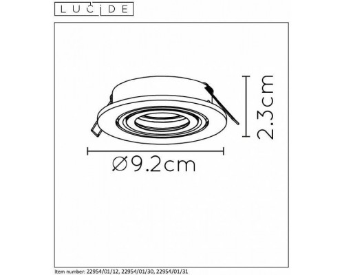 Встраиваемый светильник Lucide Tube 22954/01/30