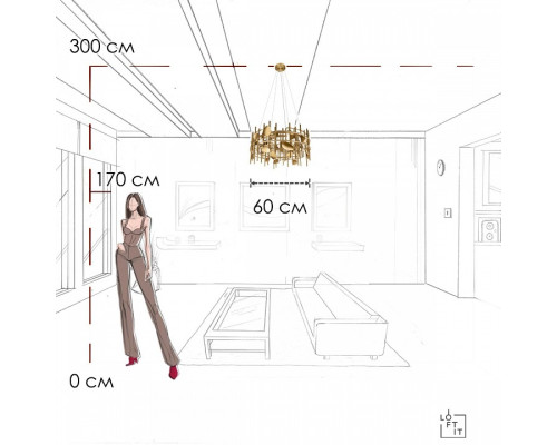Подвесной светильник Loft it Escama 10396/600C