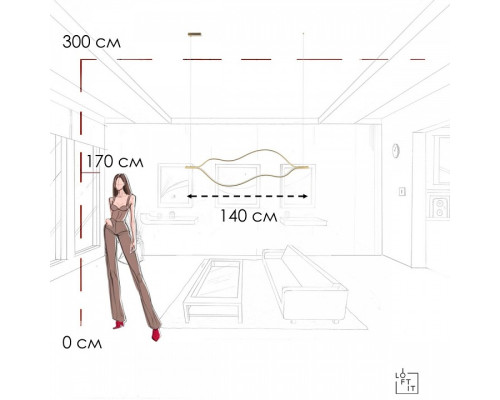 Подвесной светильник Loft it Tape Light 10403/1400 AB