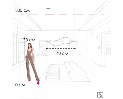 Подвесной светильник Loft it Tape Light 10403/1400 SN