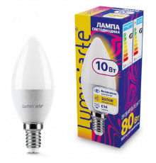 Лампа светодиодная Luminarte  E14 10Вт 3000K LSTD-C37-10W3KE14