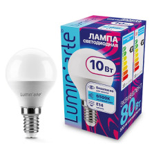 Лампа светодиодная Luminarte  E14 10Вт 6500K LSTD-G45-10W6KE14