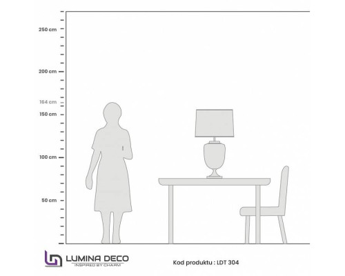 Настольная лампа Lumina Deco Olimpia LDT 304 CHR+WT