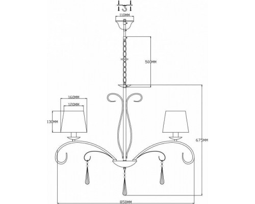 Подвесная люстра Moderli Aramco V2602-8P