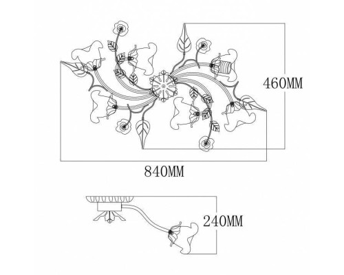 Люстра на штанге MW-Light Восторг 14 6 ламп 242014806