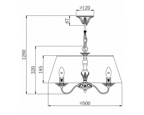 Подвесной светильник Maytoni Bouquet ARM023-PL-03-S