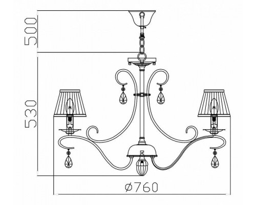 Подвесная люстра Maytoni Brionia ARM172-08-G