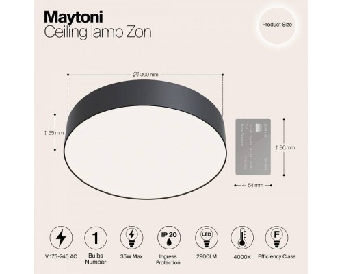 Накладной светильник Maytoni Zon C032CL-L43B4K