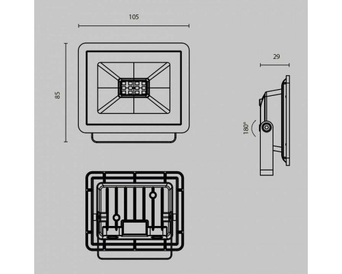 Настенно-потолочный прожектор Maytoni Flood FL001-L10B6K