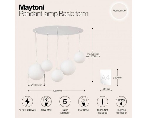 Подвесной светильник Maytoni Basic form MOD321PL-05W1