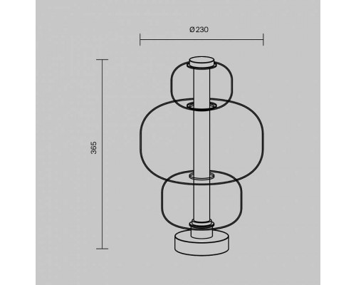 Настольная лампа декоративная Maytoni Atmos MOD364TL-L15B3K