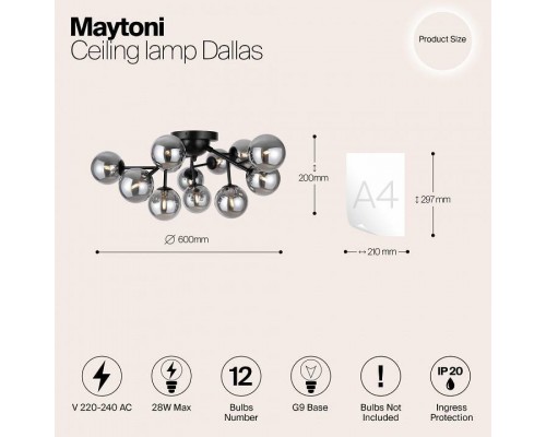 Потолочная люстра Maytoni Dallas MOD545CL-12B