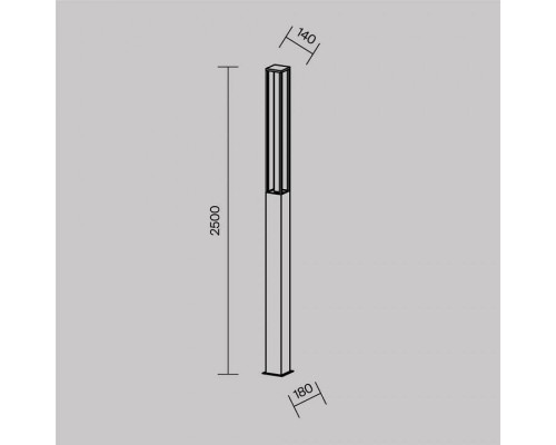 Наземный высокий светильник Maytoni Expo O480FL-L25B3K