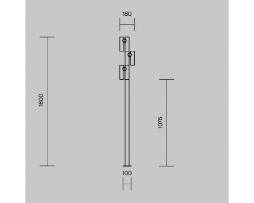 Наземный высокий светильник Maytoni Torq O494FL-L30B3K