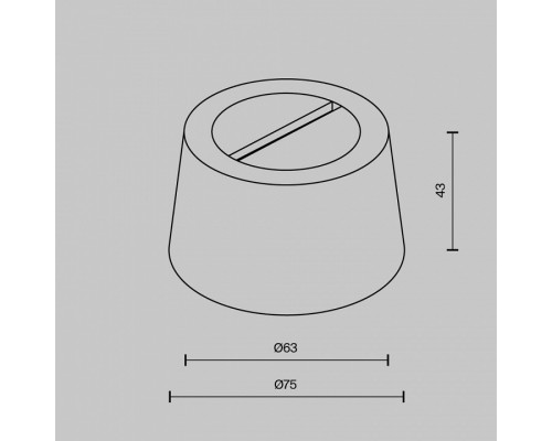 Основание для трека-ремня Maytoni Accessories for system Parity TRA130RSC-1B